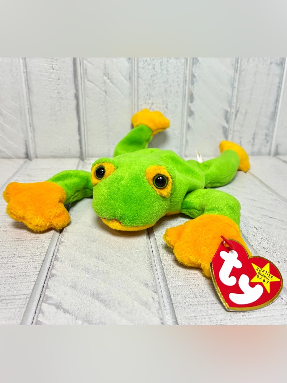 Ty Beanie Baby Smoochy The Frog Plush Toy Vintage 1997 Collectible Stuffed Toy